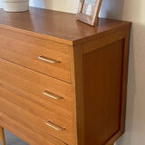 Vintage oak chest of drawers from the 1960s