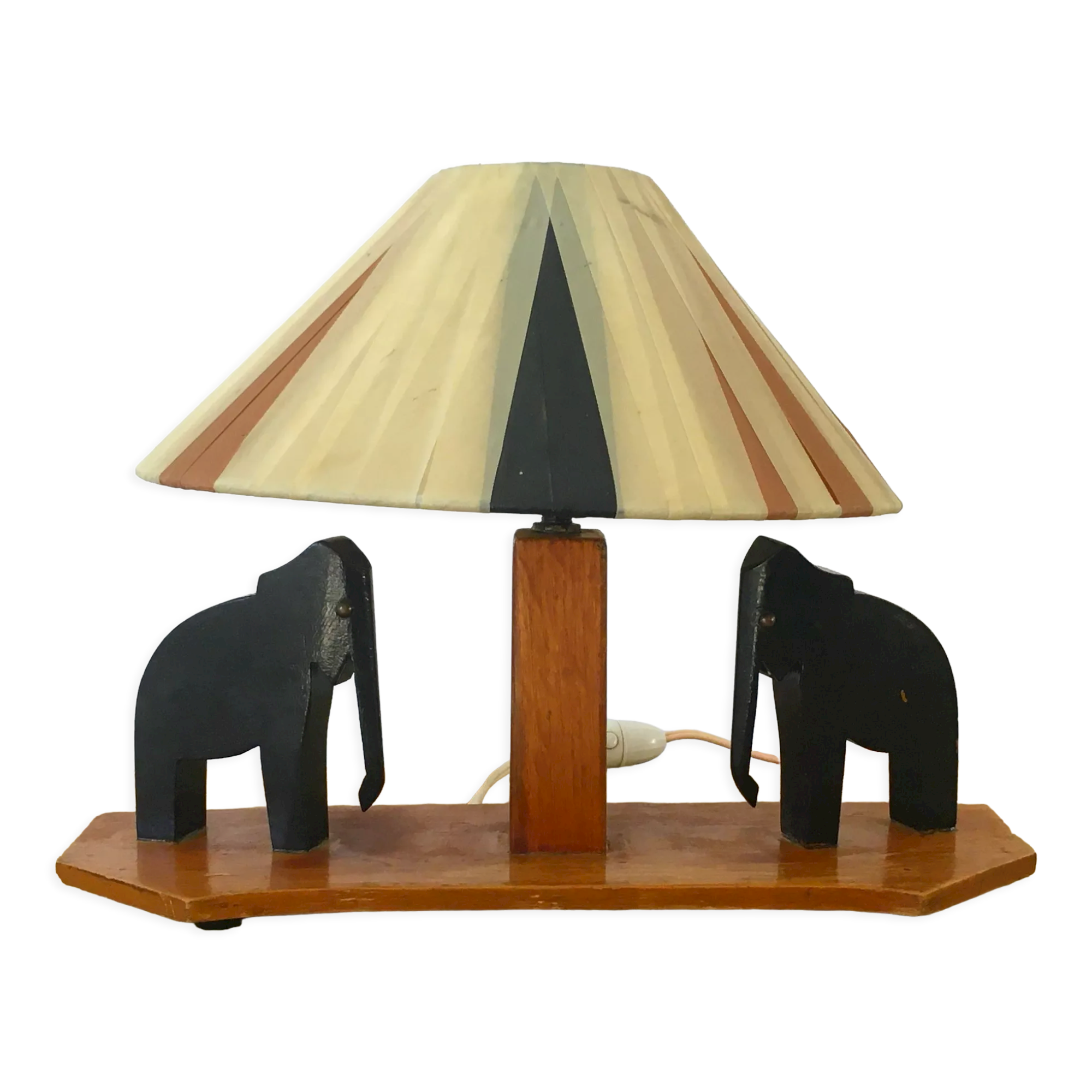 Vintage wooden lamp 50s
