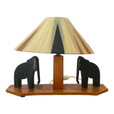 Vintage wooden lamp 50s