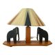 Vintage wooden lamp 50s