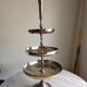 3-storey cake display in silver metal from the Mills Brussels brand. Date from the 1930s