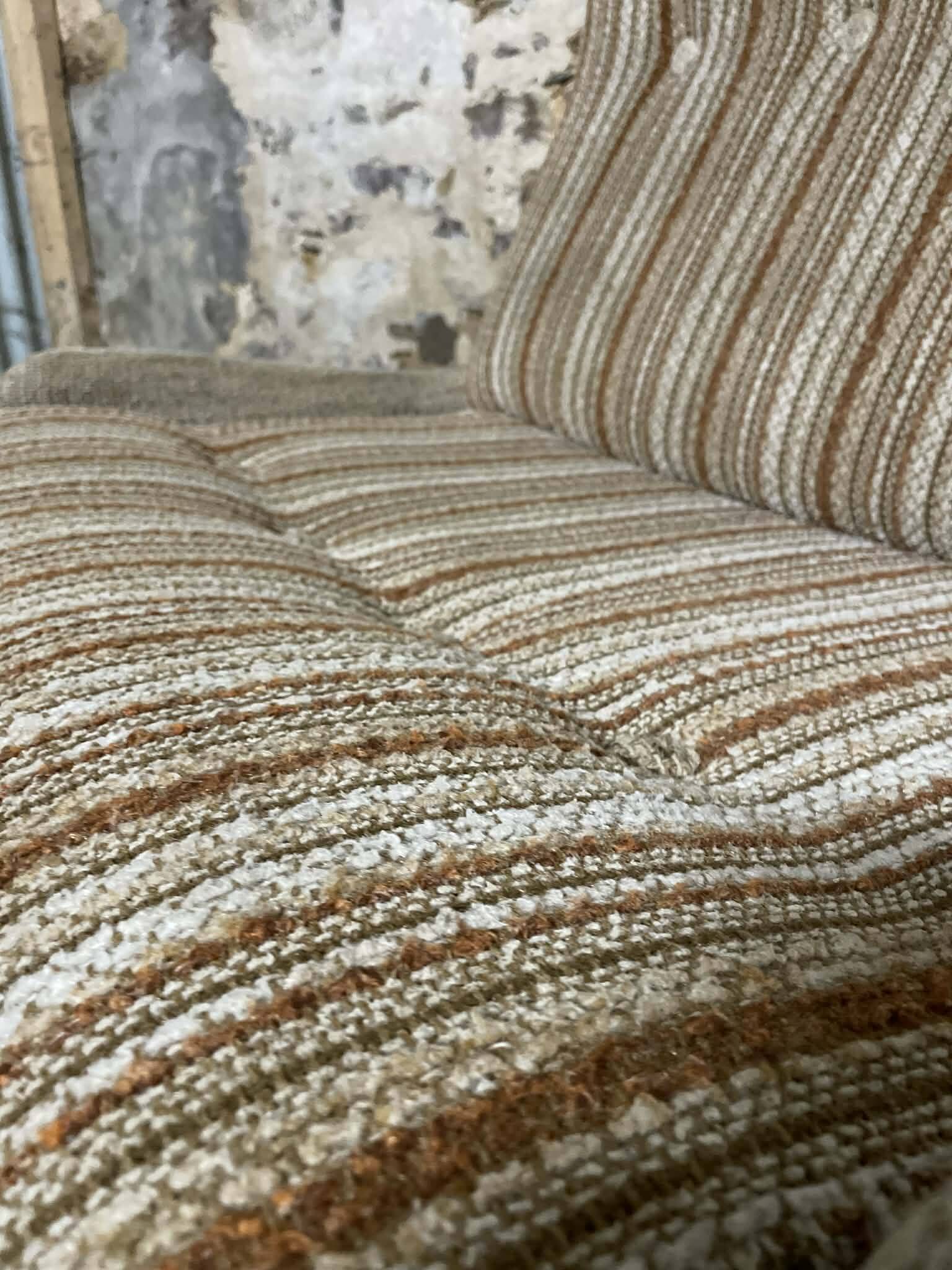 Vintage convertible armchair into a guest bed.