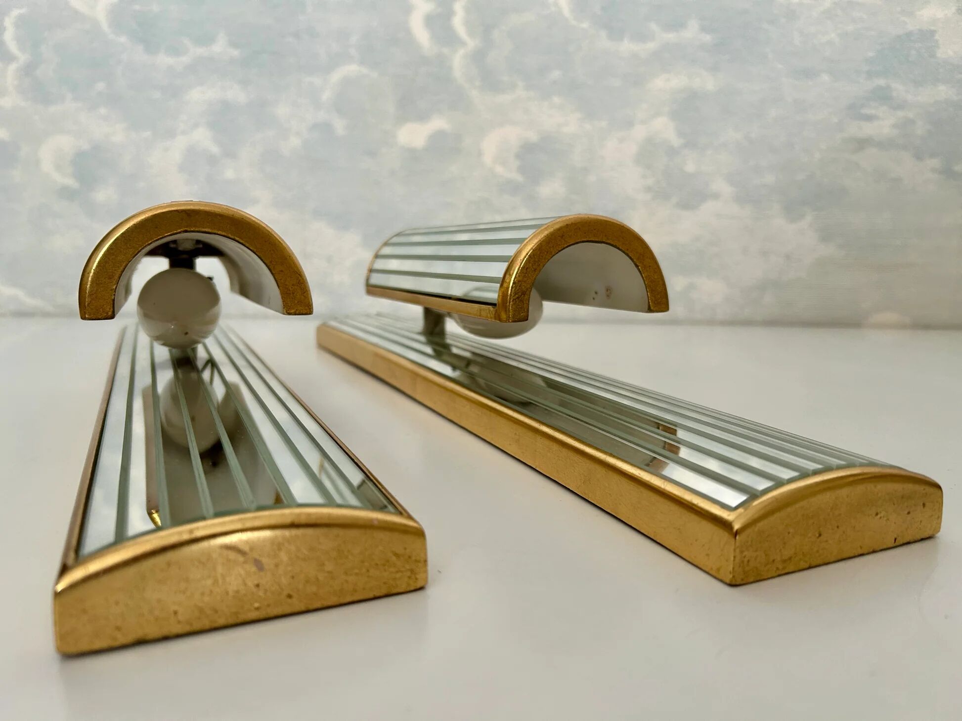 Pair of mirrored sconces by Dekundt, Belgium, 1980s (model 1620-114)