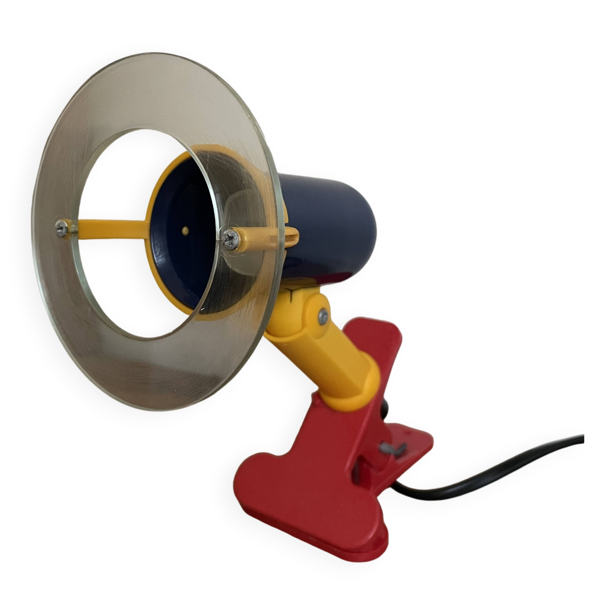Vintage 80s Memphis spotlight clamp lamp