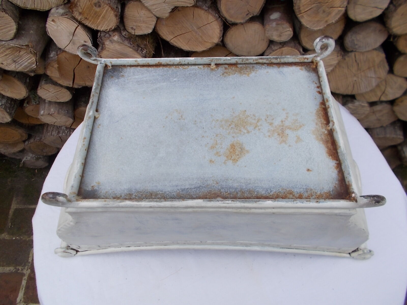 Vintage tin planter