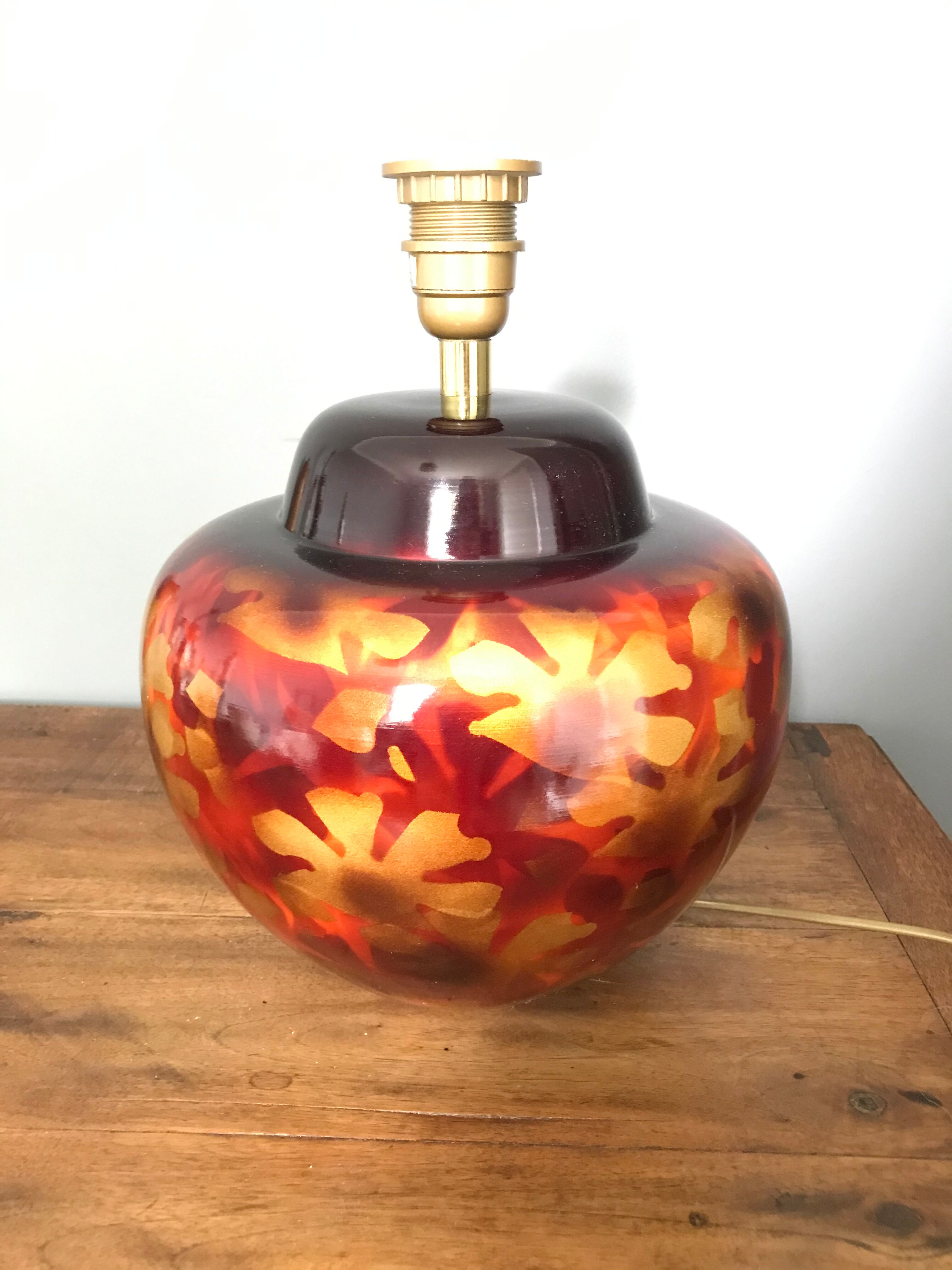 Vintage ceramic lamp by L. Drimmer