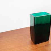 Minimalist mid-century glass block vase by Finncristall, Finland, 1960s.
