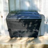 Very old black wooden chest