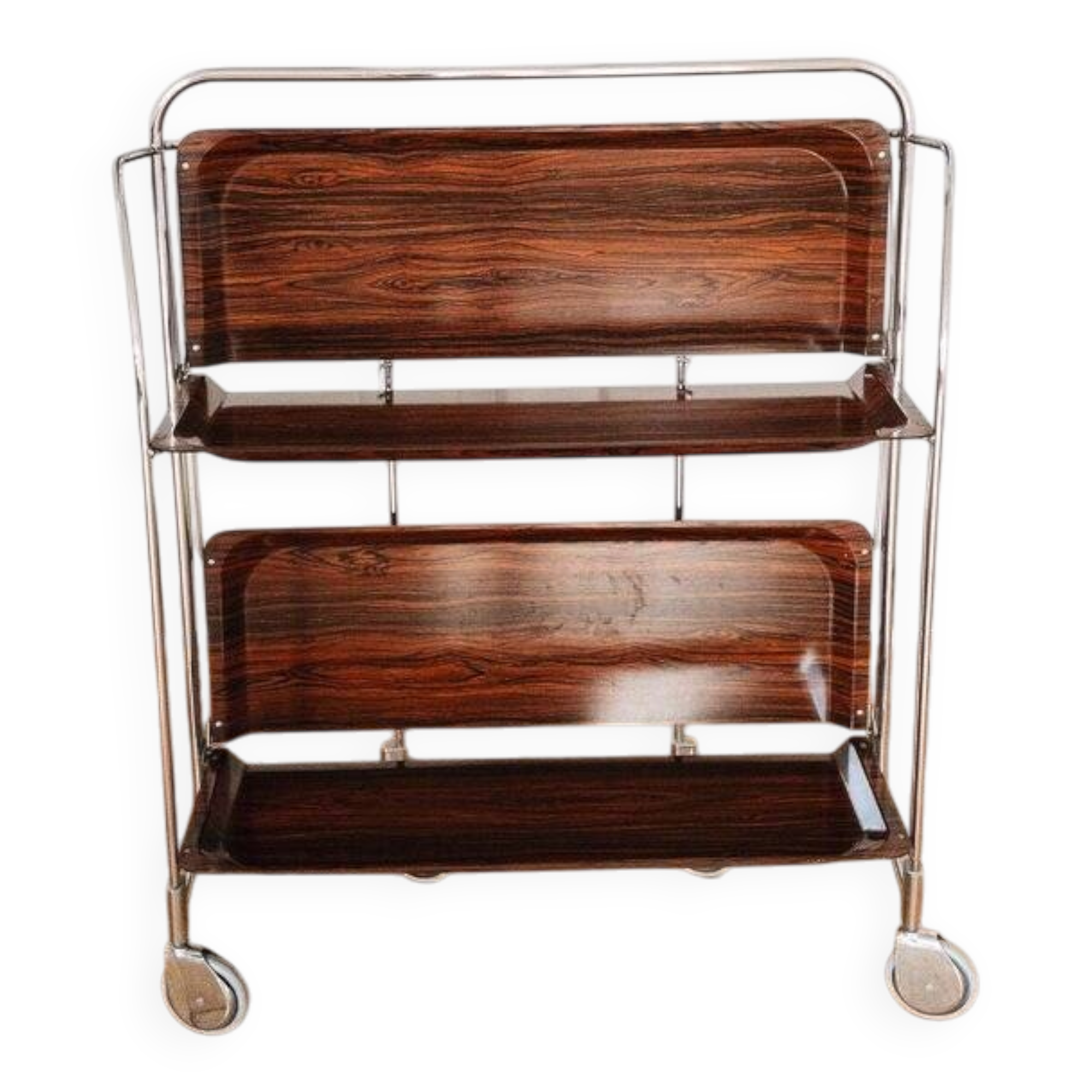 Mid-century modern German bar cart or trolley, 1970s