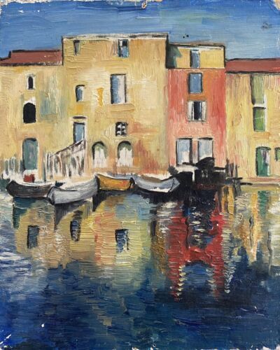 Hsp painting "venice" jean-francois devaliere (1926-2021)