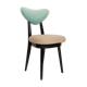 Beige and green mixed wool heart-shaped chair, mid-century, Europe, 1960s.