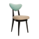 Beige and green mixed wool heart-shaped chair, mid-century, Europe, 1960s.