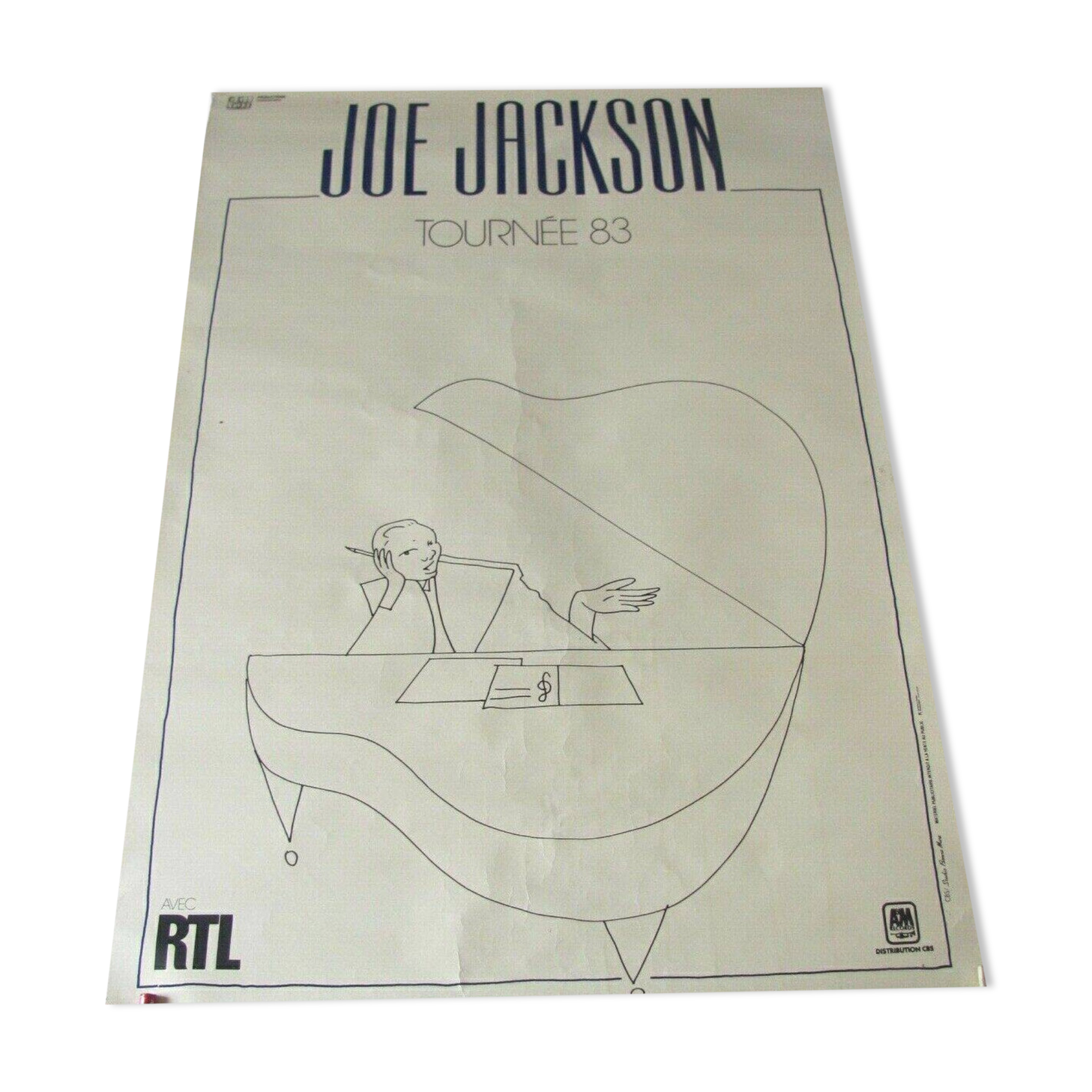 Joe Jackson 1983 concert poster