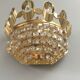 Paire d’appliques laiton et cristal
