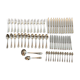Cutlery set box on 2 levels.62 pieces.silver metal. N°4