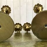 Pair of 3-light bronze candlesticks from the 70s