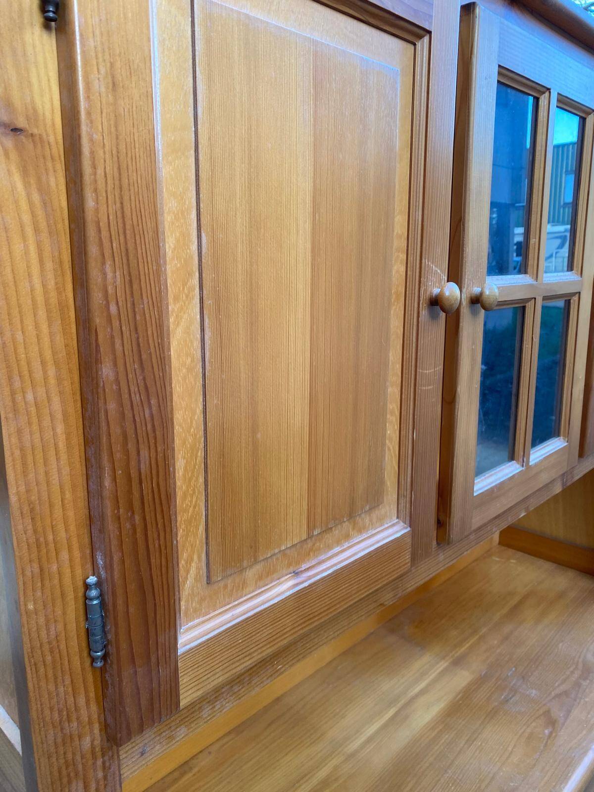 Scandinavian wardrobe in solid pine from the 1980s.