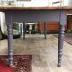 Large farm table 2m50 turned foot painted and waxed tray