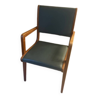 Scandinavian vintage green armchair