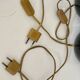 Pair of black enameled lamps 1970