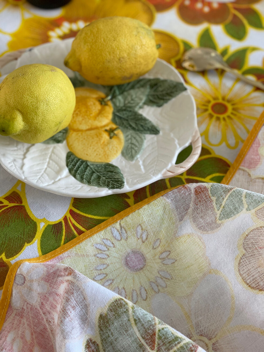 Nappe ronde vintage 1970