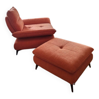 Alyssa armchair and pouf