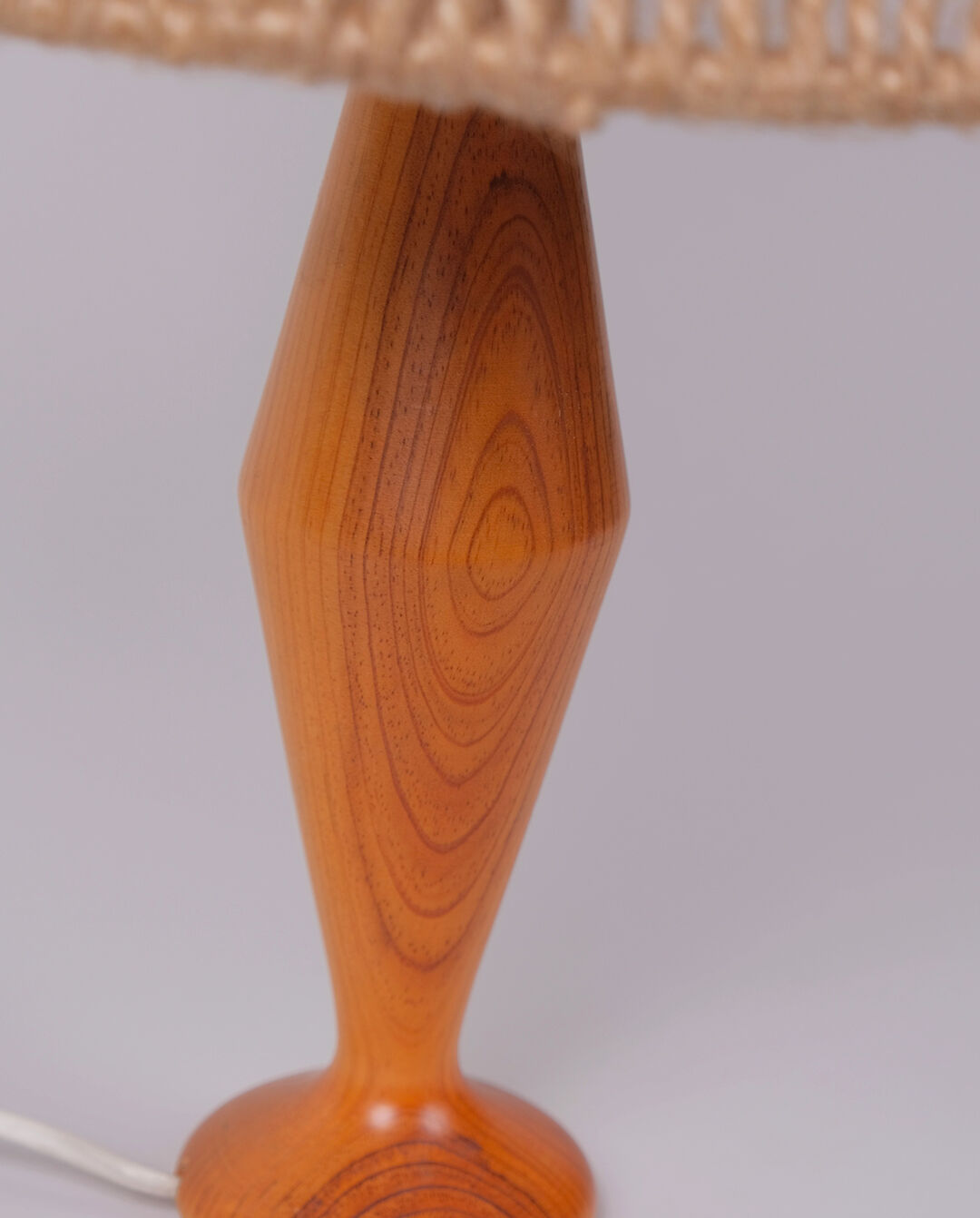 Wooden lamp and rope