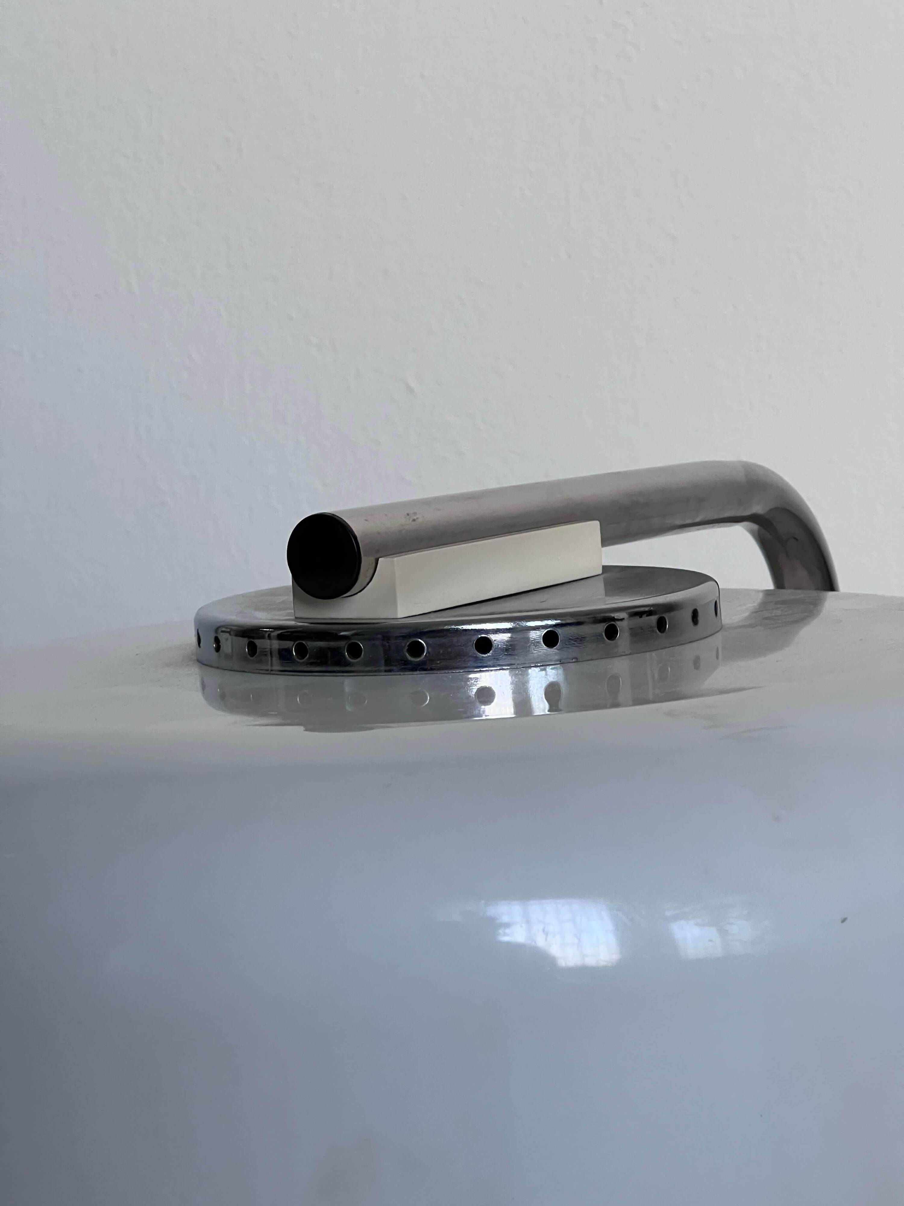 Collectible Space Age Table / Desk Lamp in Steel and Plexiglass Voghera by Zonca