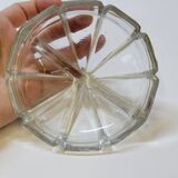 Art deco sugar bowl in molded pressed glass