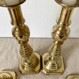 Old brass candlesticks England