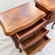Pair of cherry wood bedside tables in Louis XV style with 3 drawers.