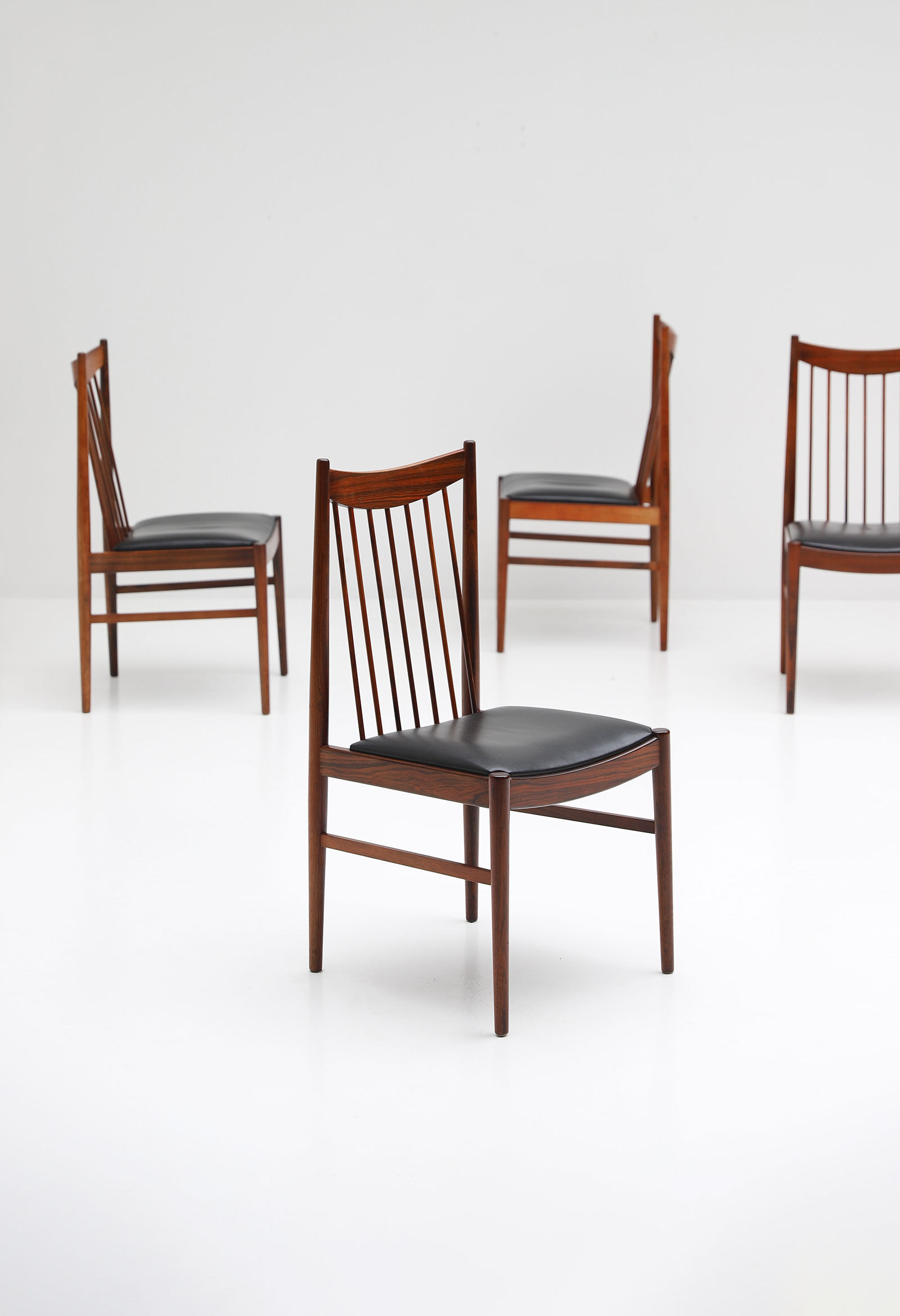 Rosewood dining chairs by Arne Vodder for Sibast, 1960s