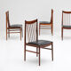 Rosewood dining chairs by Arne Vodder for Sibast, 1960s