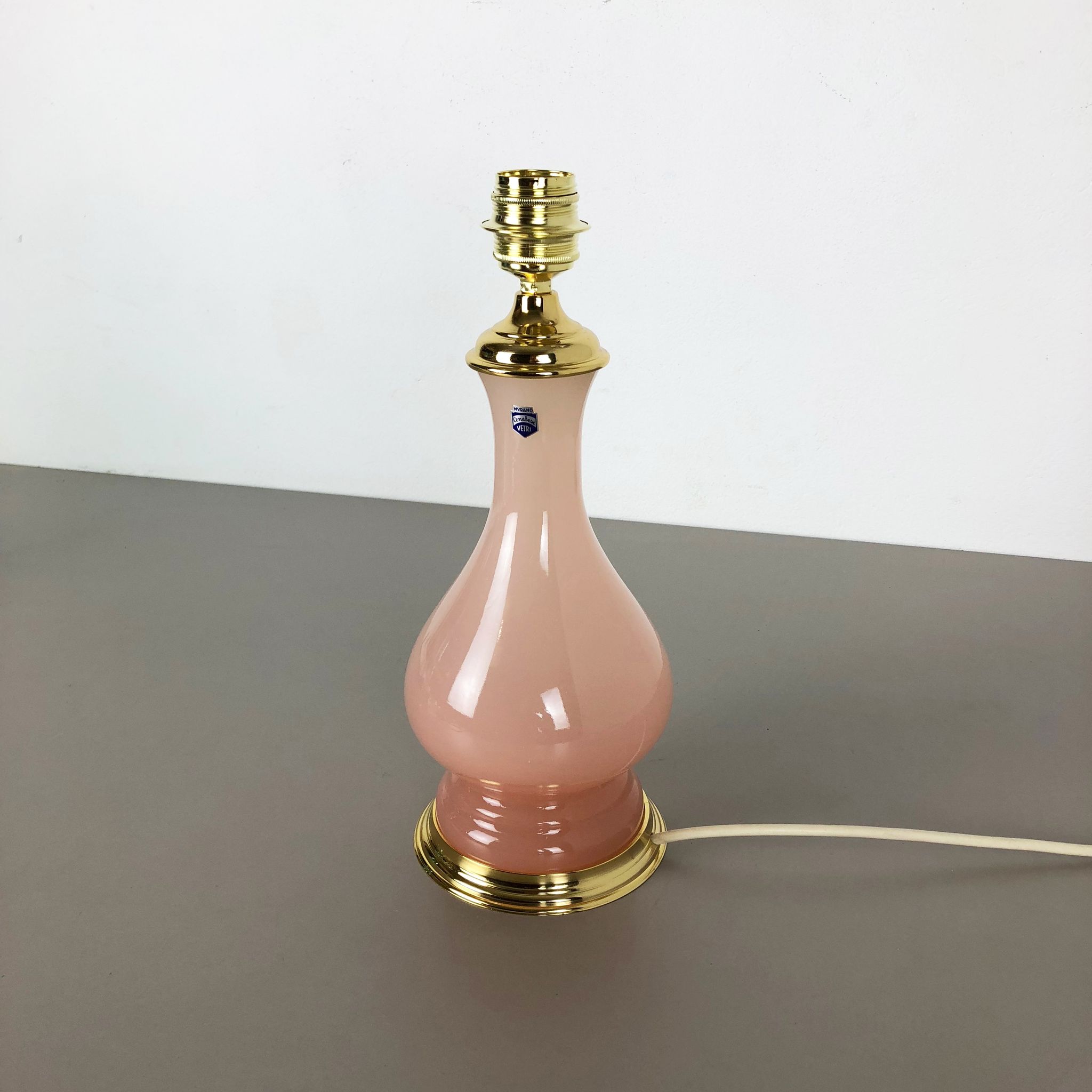 Murano glass "rose" table desk light Cenedese Vetri 1960s