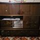 Large lacquered wooden sideboard from the 80s