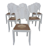 Suite of 6 chairs art deco style