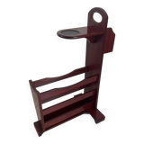 Art Deco magazine rack in mahogany color from the 60s