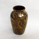 L. Brisdoux gilded copper vase