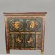 Rare Ancient Tibetan Buffet – Hand-Painted Wood – Floral & Traditional Decor