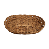 Vintage oval-shaped wicker basket