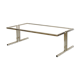 Table basse chrome et verre
