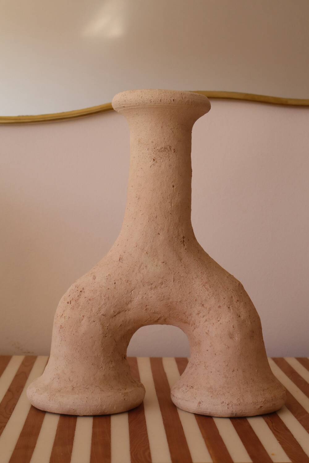 Raw tamegroat wabi sabi pottery sculpture