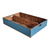 Tiroir caisse en bois bleu ciel avec jaune