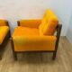 Mid-century retro vintage Czech seating set (armchairs and sofa), 1970s