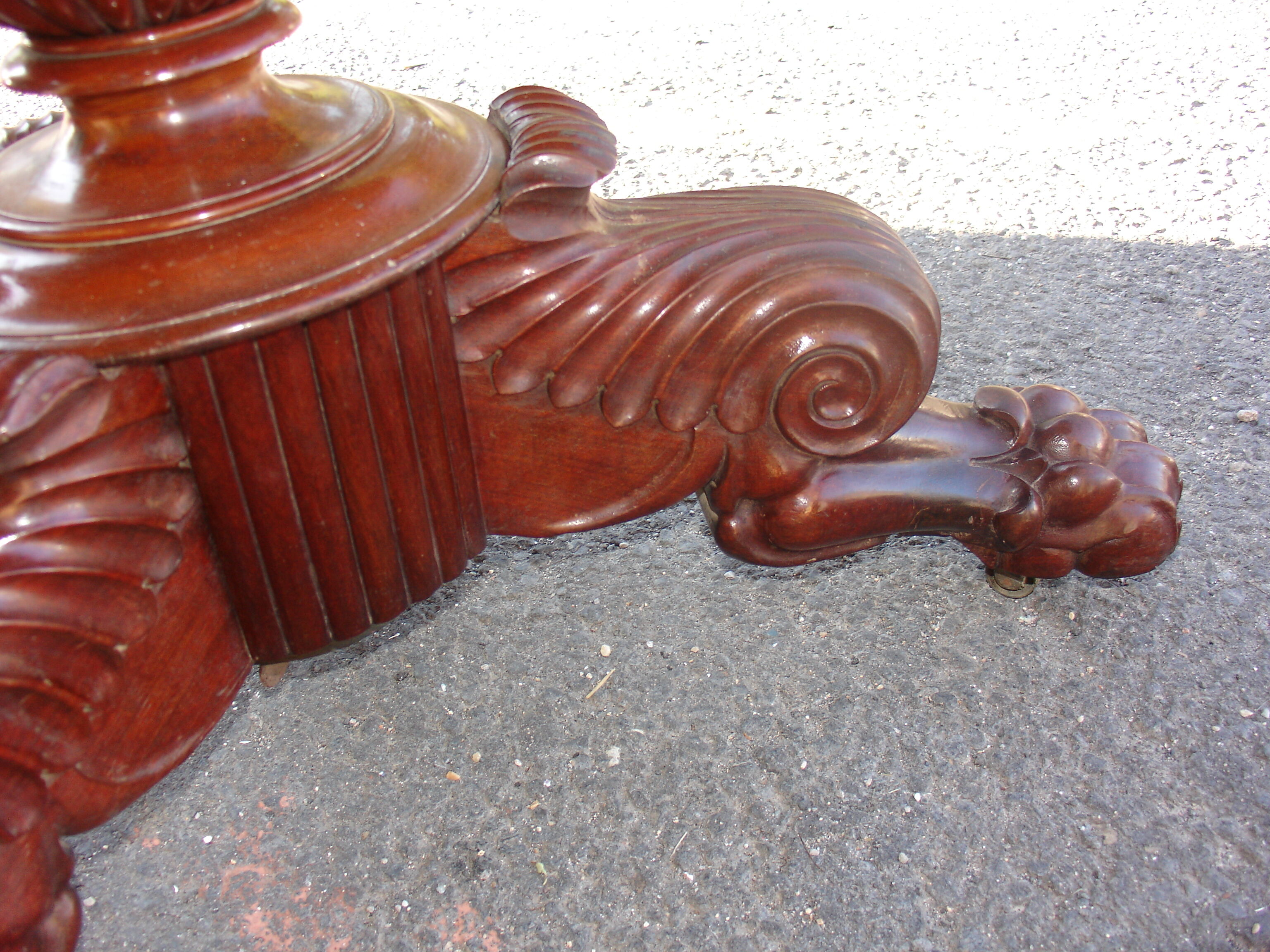 Table drum time empire with its marble Bowl st anne