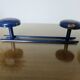 Blue lacquered metal wall coat rack, 1970