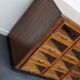 Vintage dutch oak haberdashery cabinet 1930s