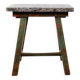 Industrial Console/table bluestone top and green weathered wood