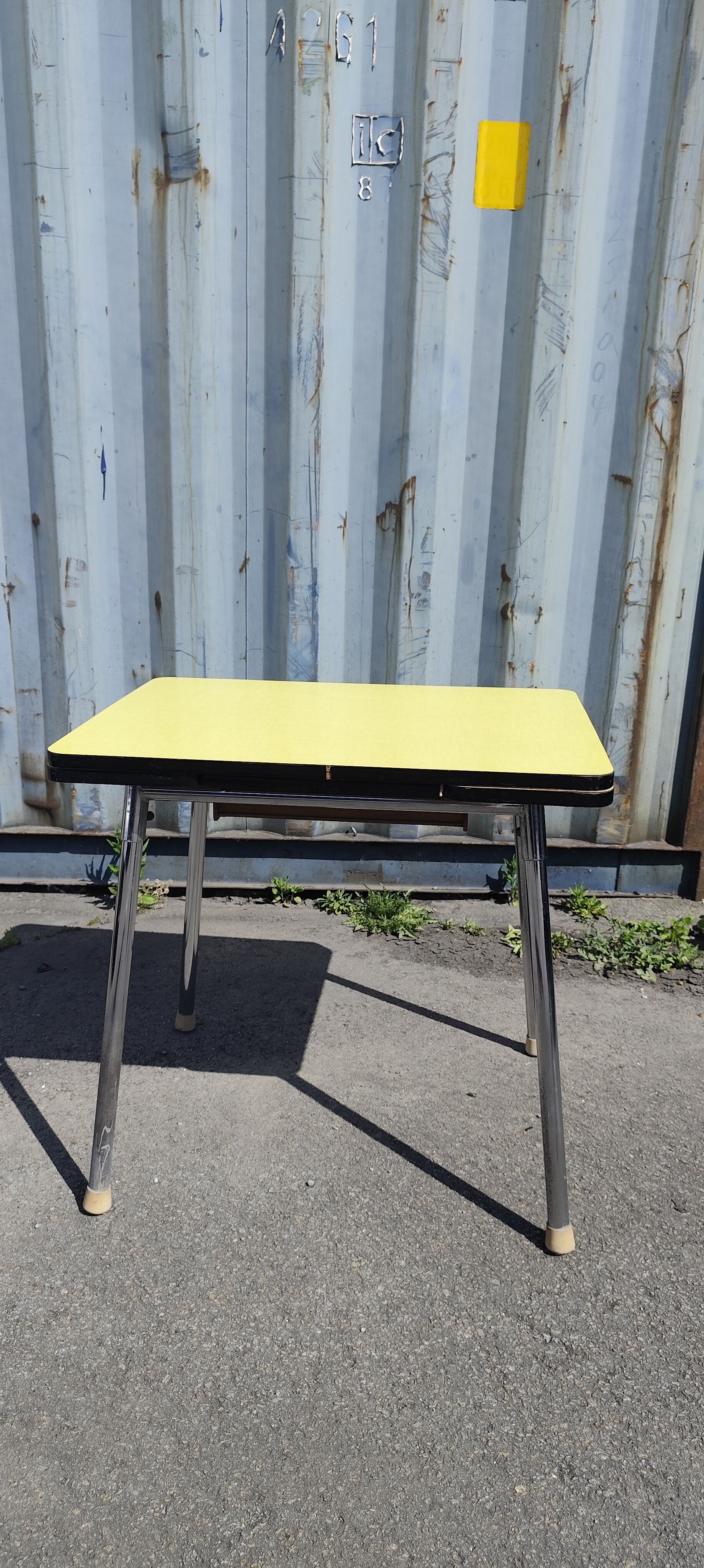 Yellow formica table