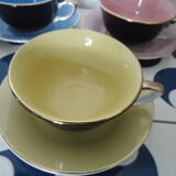 Set of 5 cups and saucers